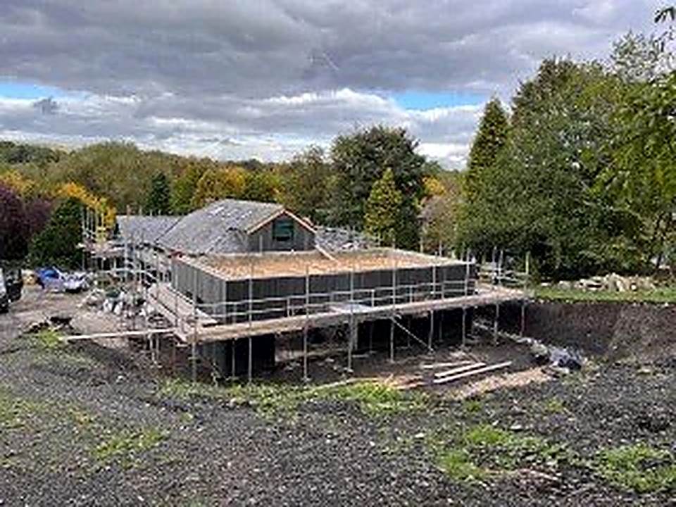 Roofing stage progress on a project-managed construction contract in Derbyshire